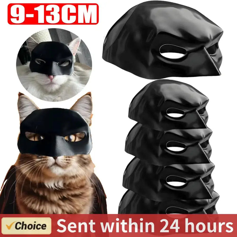 9-13cm gato morcego legal homem máscara gato vingador máscara fosca bonito morcego máscara super-herói brinquedos gato morcego traje de halloween para gatos suprimentos para animais de estimação