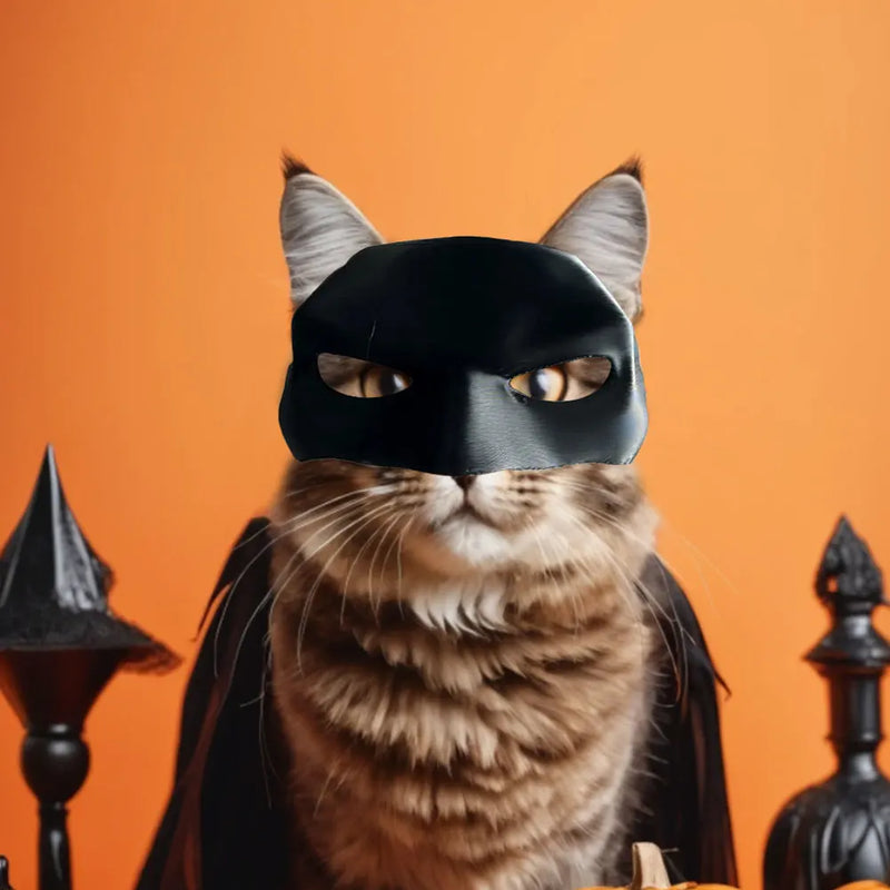 9-13cm gato morcego legal homem máscara gato vingador máscara fosca bonito morcego máscara super-herói brinquedos gato morcego traje de halloween para gatos suprimentos para animais de estimação