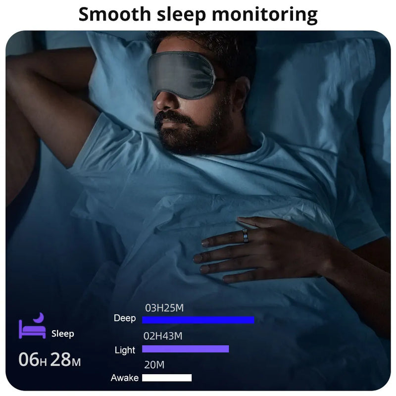 [2024] COLMI R06 Smart Ring Homens Mulheres, Monitor de frequência cardíaca e oxigênio no sangue, IP68 e 5ATM à prova d'água, modo multiesportivo