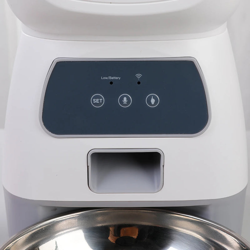 Alimentador automático para animais de estimação, 3,5l, wi-fi, inteligente, redemoinho, alimentador lento para cães, com gravador de voz, grande capacidade, temporizador, dispensador de comida de gato